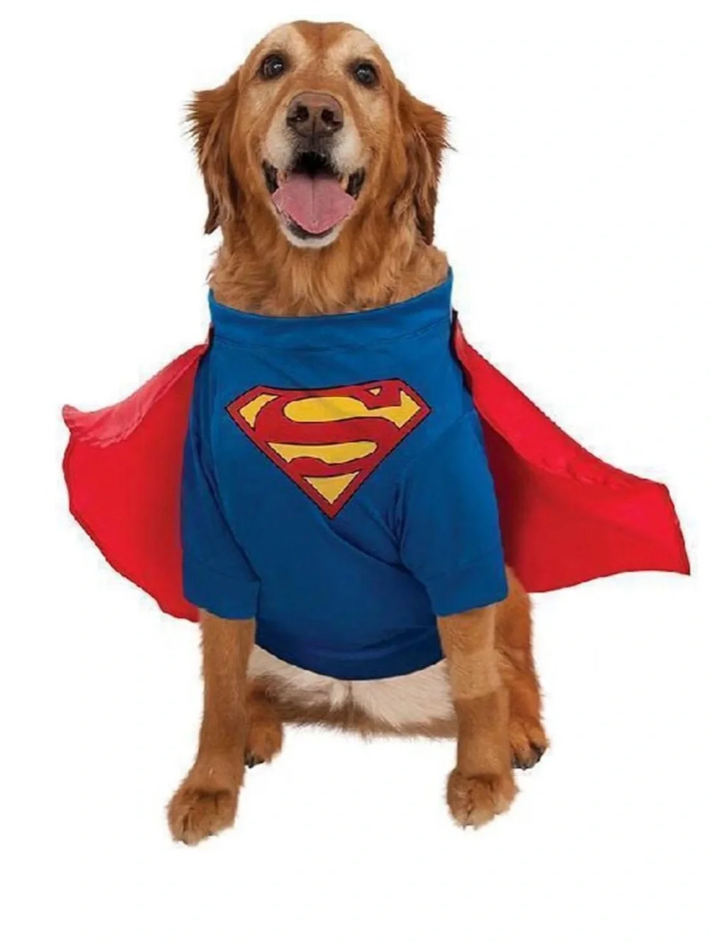 NWT Rubie's Superman DC Comics SuperheroesPet Cape Costume in Blue and Red